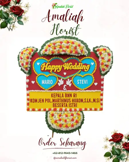 Papan Bunga Pernikahan Suling Kulon